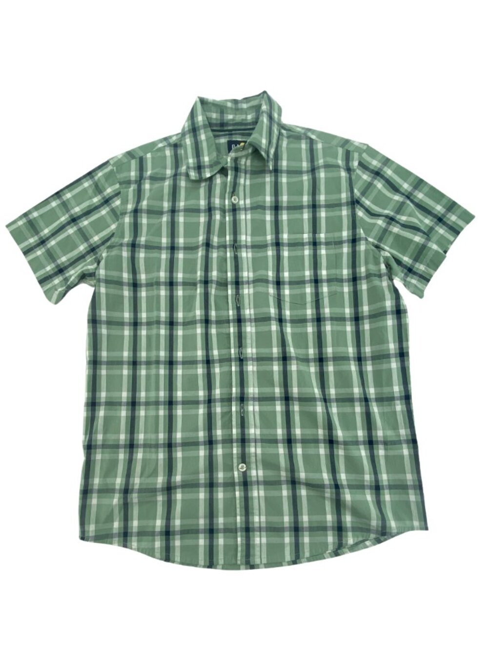GAP | Men's Button Up Shirt | Short Sleeve | Summer | Size Small | Green Plaid